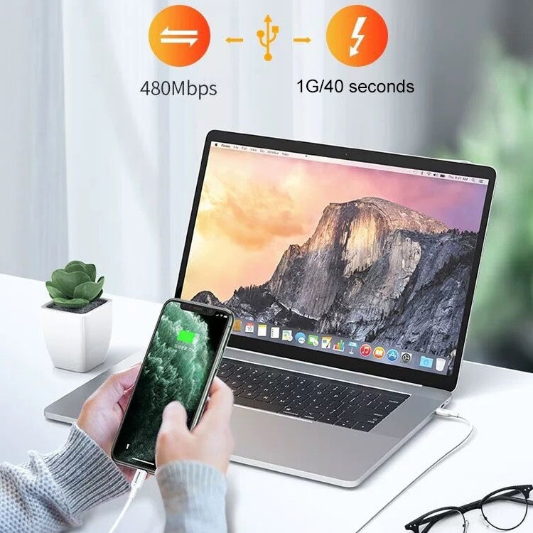 PISEN 3.0A PD Fast Charging Cable, 1m Type-C to 8 Pin