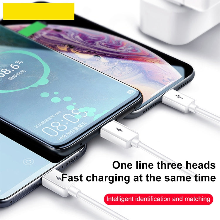 PISEN 3A 3 in 1 Data Cable, 1.2m