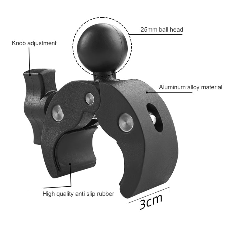 Motorcycle Dual-heads Crabs Clamps Handlebar Fixed Mount, 18cm, 22cm, 28cm