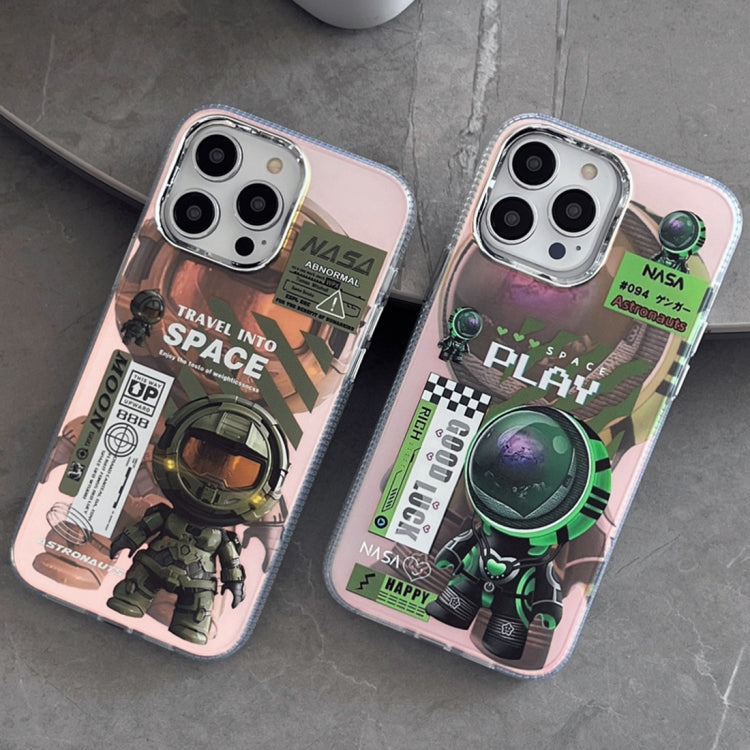 Fluorescent Laser Astronaut Phone Case, For iPhone 15 Pro, For iPhone 15, For iPhone 14, For iPhone 14 Pro, For iPhone 14 Pro Max, For iPhone 13 Pro Max, For iPhone 13 Pro, For iPhone 13, For iPhone 12, For iPhone 12 Pro Max, For iPhone 12 Pro���������...