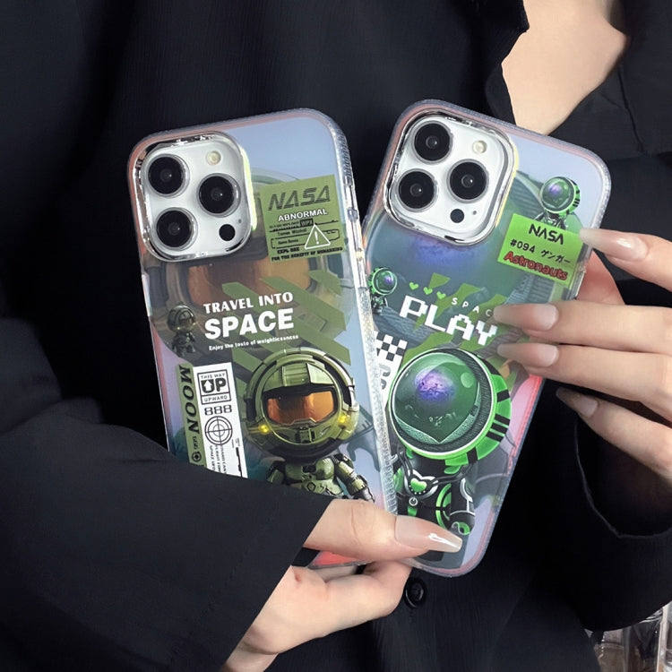 Fluorescent Laser Astronaut Phone Case, For iPhone 15 Pro, For iPhone 15, For iPhone 14, For iPhone 14 Pro, For iPhone 14 Pro Max, For iPhone 13 Pro Max, For iPhone 13 Pro, For iPhone 13, For iPhone 12, For iPhone 12 Pro Max, For iPhone 12 Pro���������...
