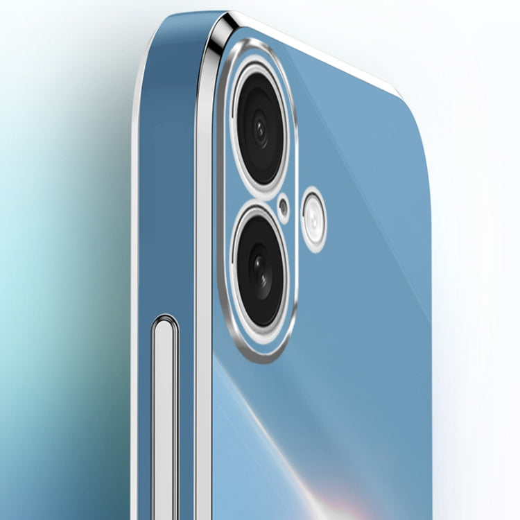 XINLI Straight Edge 6D Electroplate TPU Phone Case with Ring Holder, For iPhone 16 Plus, For iPhone 16, For iPhone 15 Pro Max