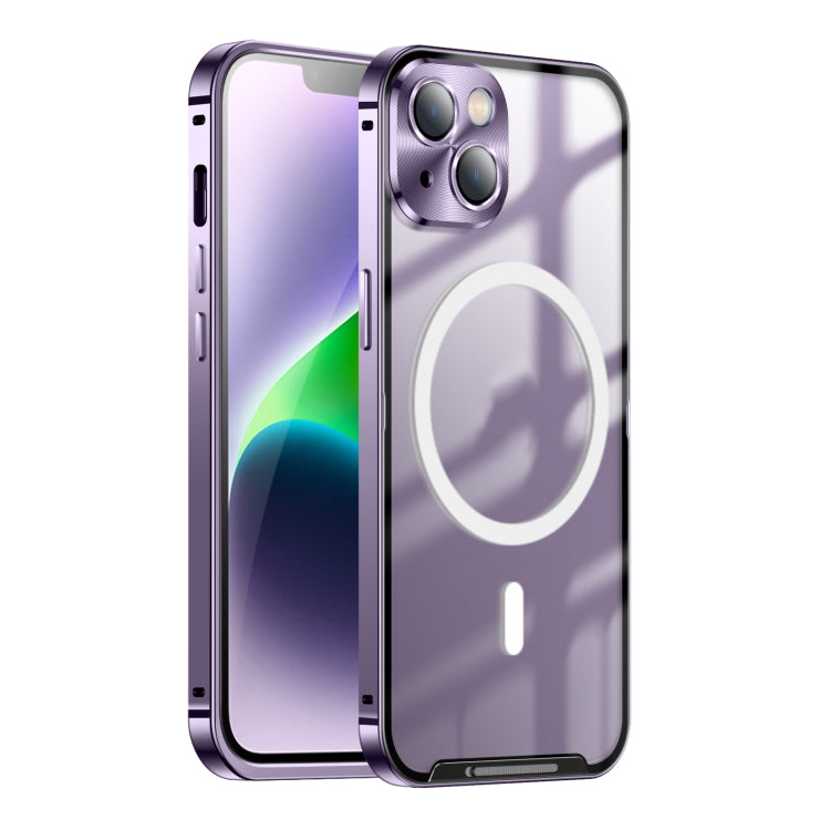 Coque de téléphone magnétique en métal givré MagSafe, série 2