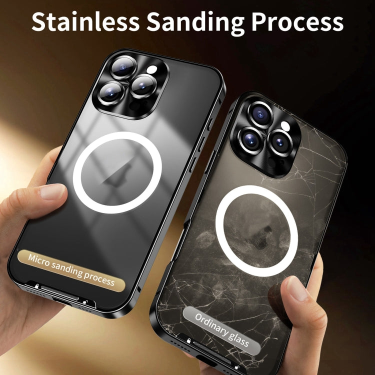 Frosted MagSafe Magnetic Metal Phone Case, For iPhone 16 Pro Max, For iPhone 16 Pro, For iPhone 16, For iPhone 15 Pro Max, For iPhone 15 Pro