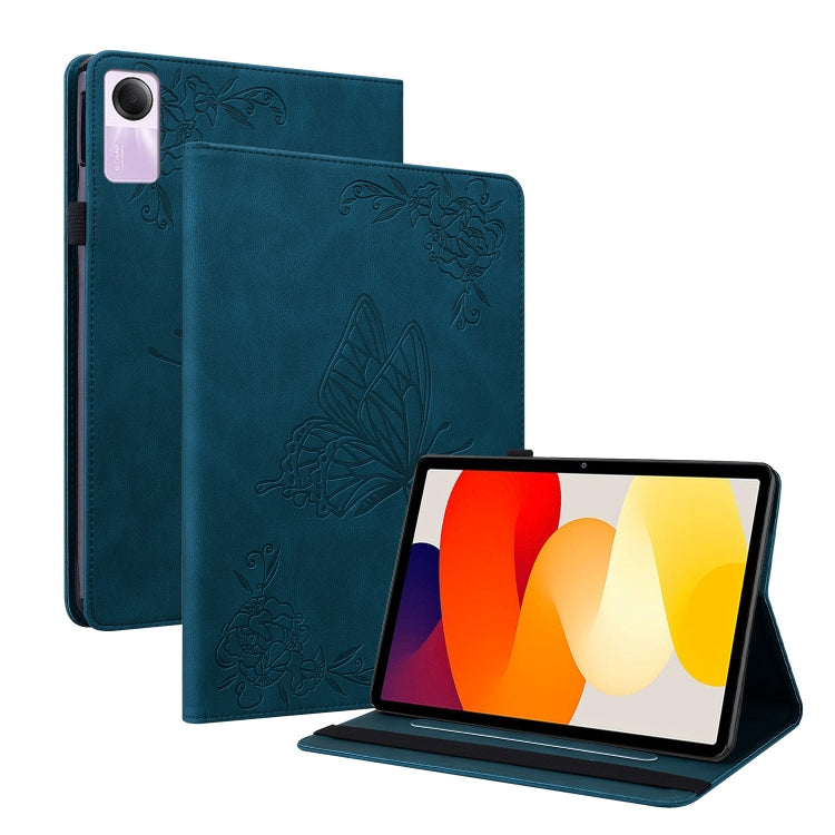 Butterfly Flower Embossed Leather Tablet Case, For Xiaomi Redmi Pad SE 8.7, For Xiaomi Redmi Pad Pro 12.1, For Xiaomi Redmi Pad SE 11 inch, For Xiaomi Pad 5 Pro 12.4