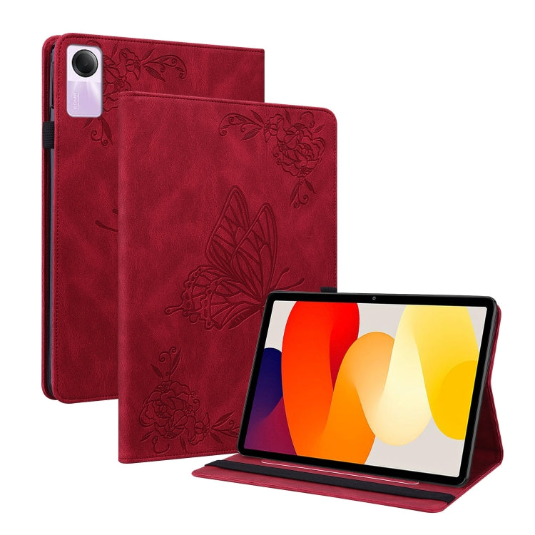 Butterfly Flower Embossed Leather Tablet Case, For Xiaomi Redmi Pad SE 8.7, For Xiaomi Redmi Pad Pro 12.1, For Xiaomi Redmi Pad SE 11 inch, For Xiaomi Pad 5 Pro 12.4