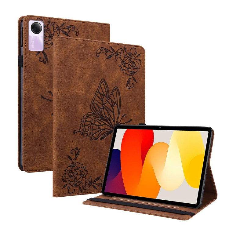 Butterfly Flower Embossed Leather Tablet Case, For Xiaomi Redmi Pad SE 8.7, For Xiaomi Redmi Pad Pro 12.1, For Xiaomi Redmi Pad SE 11 inch, For Xiaomi Pad 5 Pro 12.4