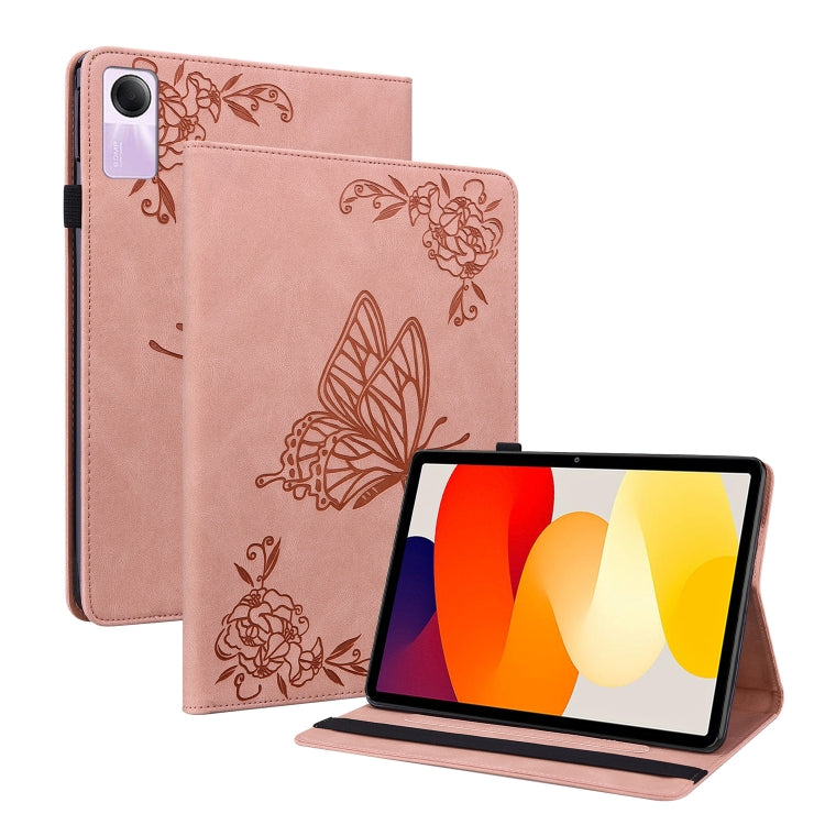 Butterfly Flower Embossed Leather Tablet Case, For Xiaomi Redmi Pad SE 8.7, For Xiaomi Redmi Pad Pro 12.1, For Xiaomi Redmi Pad SE 11 inch, For Xiaomi Pad 5 Pro 12.4