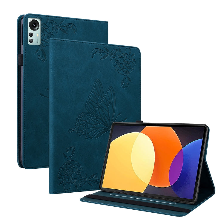 Butterfly Flower Embossed Leather Tablet Case