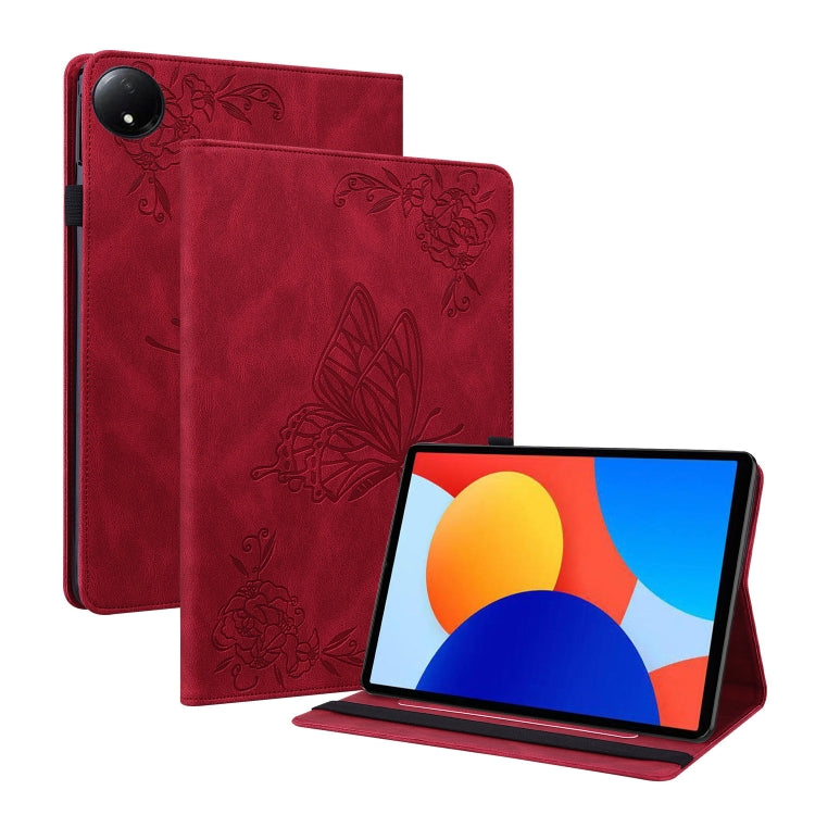 Butterfly Flower Embossed Leather Tablet Case, For Xiaomi Redmi Pad SE 8.7, For Xiaomi Redmi Pad Pro 12.1, For Xiaomi Redmi Pad SE 11 inch, For Xiaomi Pad 5 Pro 12.4