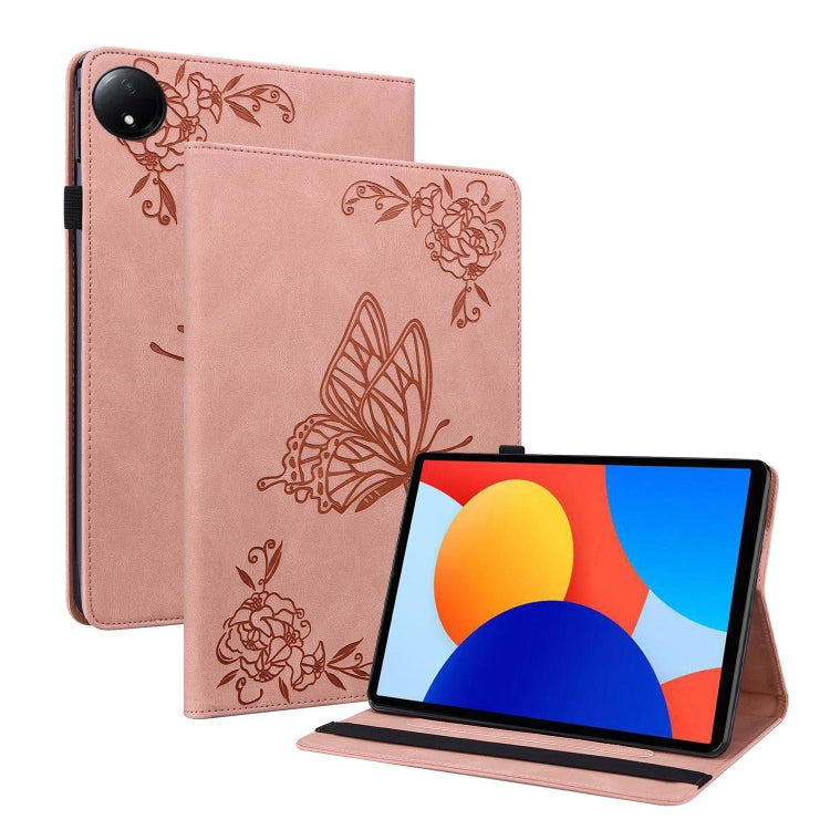 Butterfly Flower Embossed Leather Tablet Case, For Xiaomi Redmi Pad SE 8.7, For Xiaomi Redmi Pad Pro 12.1, For Xiaomi Redmi Pad SE 11 inch, For Xiaomi Pad 5 Pro 12.4