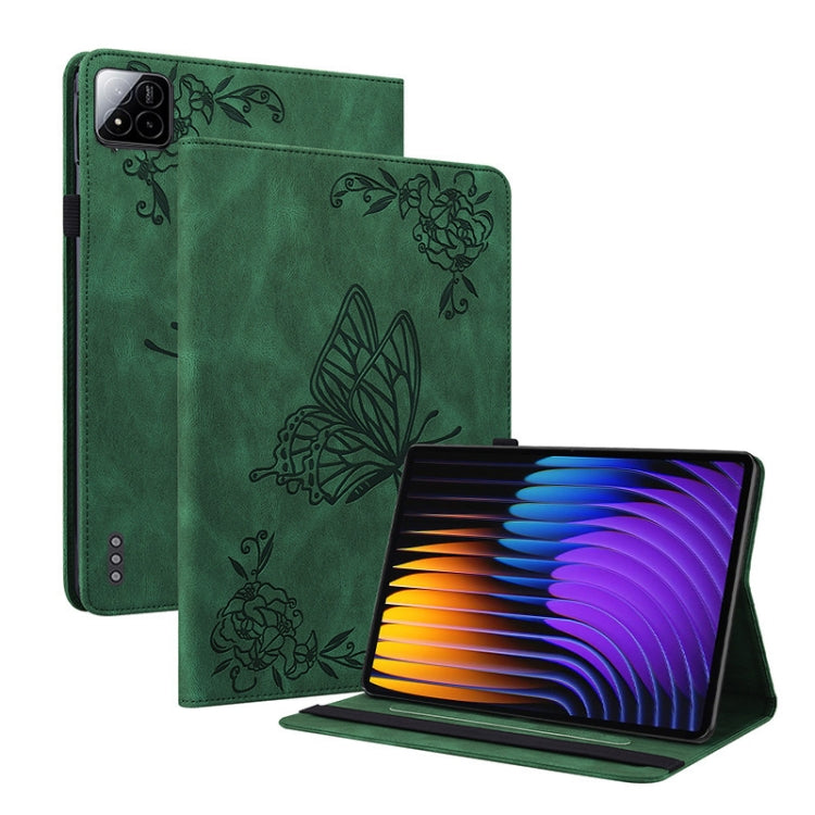 Butterfly Flower Embossed Leather Tablet Case