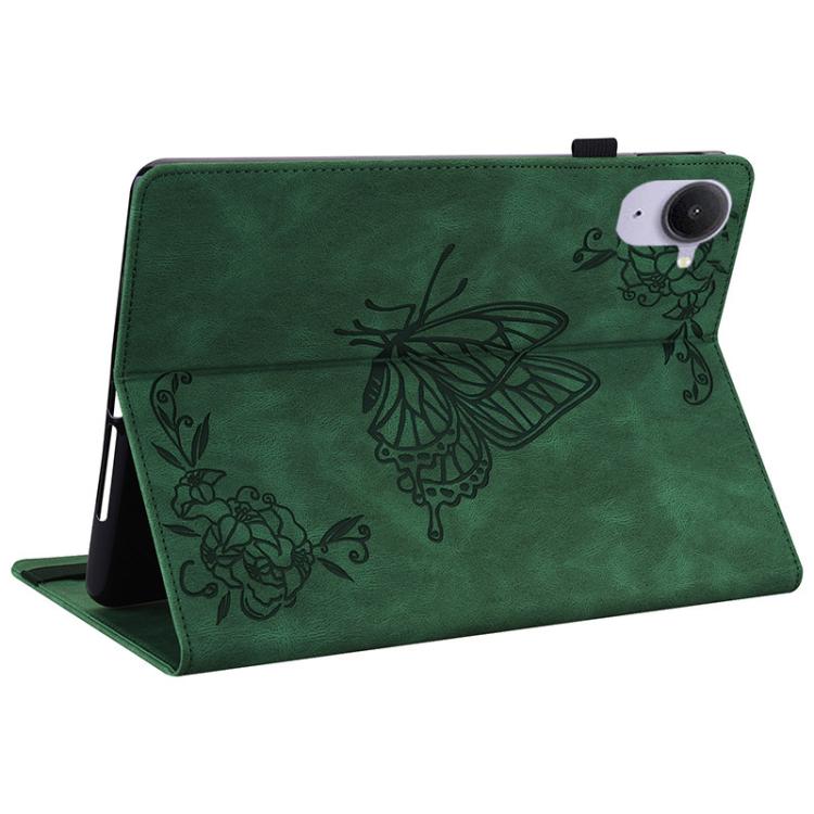 Butterfly Flower Embossed Leather Tablet Case