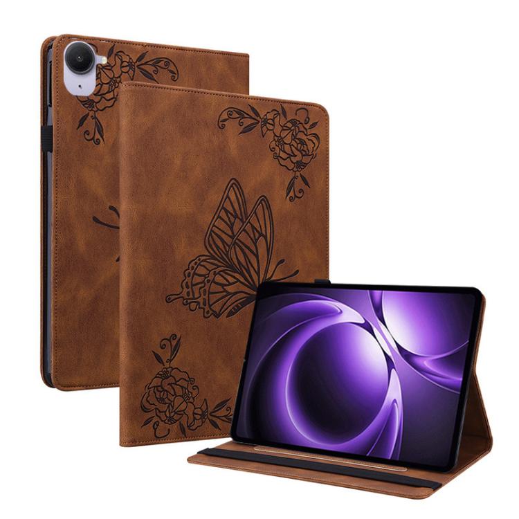 Butterfly Flower Embossed Leather Tablet Case