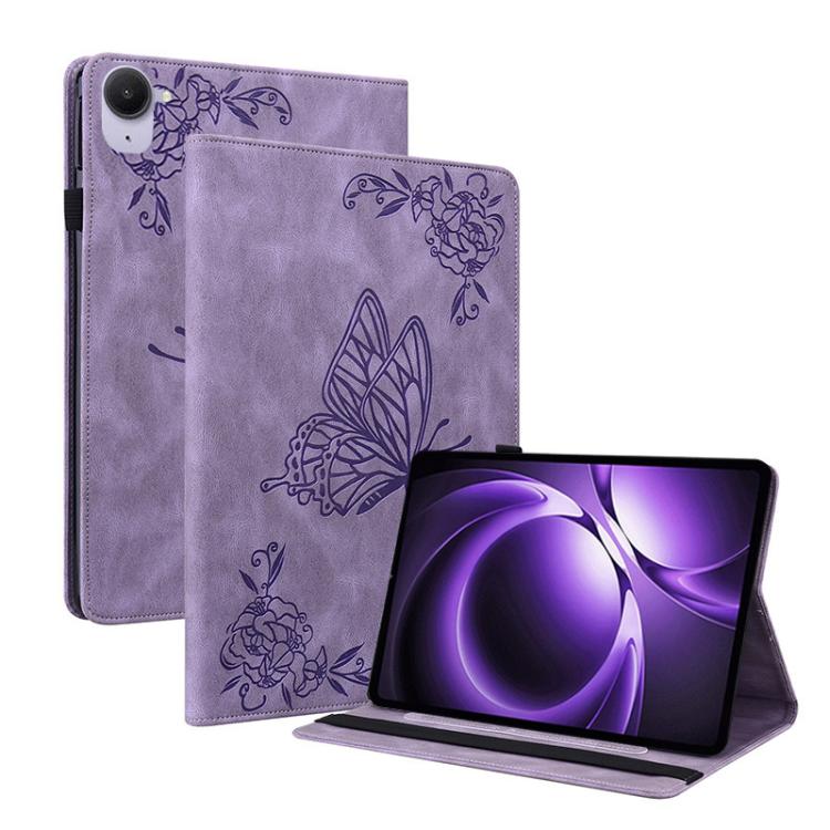Butterfly Flower Embossed Leather Tablet Case