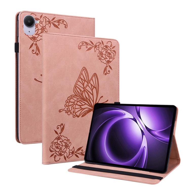 Butterfly Flower Embossed Leather Tablet Case