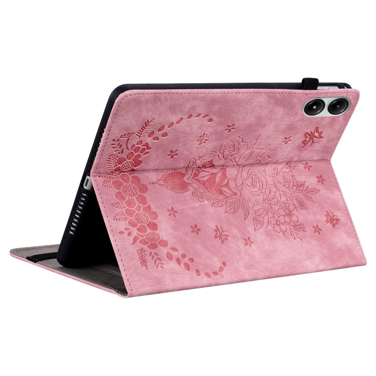 Butterfly Rose Embossed Leather Tablet Case, For Xiaomi Redmi Pad Pro 12.1, For Xiaomi Redmi Pad SE 11 inch