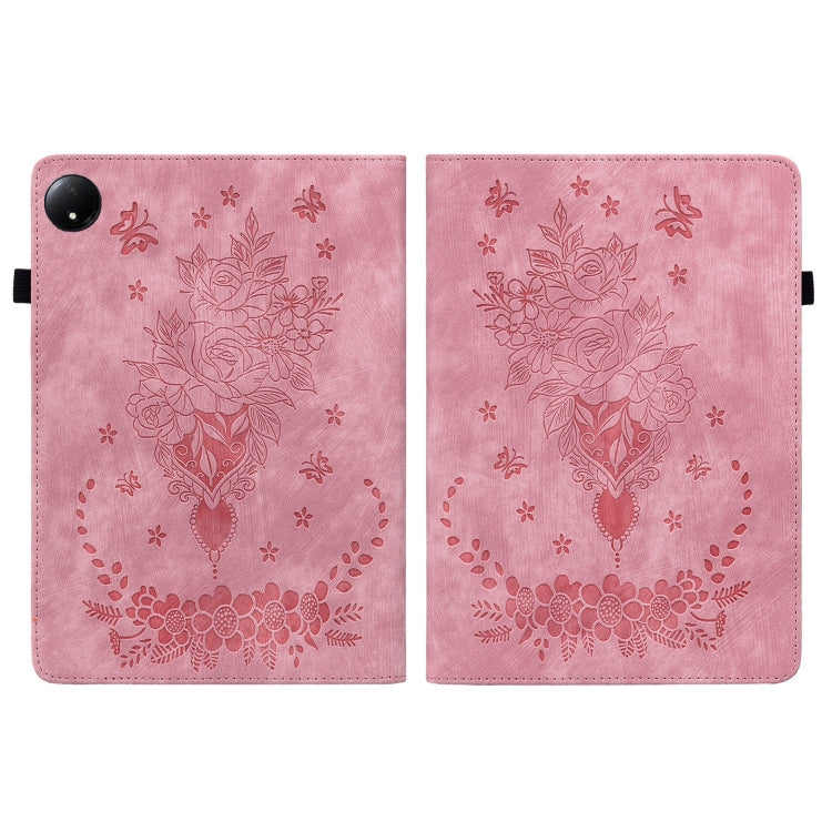 Butterfly Rose Embossed Leather Tablet Case, For Xiaomi Redmi Pad SE 8.7, For Xiaomi Redmi Pad Pro 12.1, For Xiaomi Redmi Pad SE 11 inch