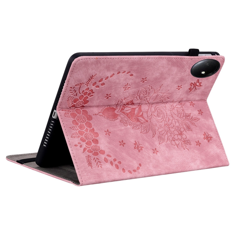 Butterfly Rose Embossed Leather Tablet Case, For Xiaomi Redmi Pad SE 8.7, For Xiaomi Redmi Pad Pro 12.1, For Xiaomi Redmi Pad SE 11 inch