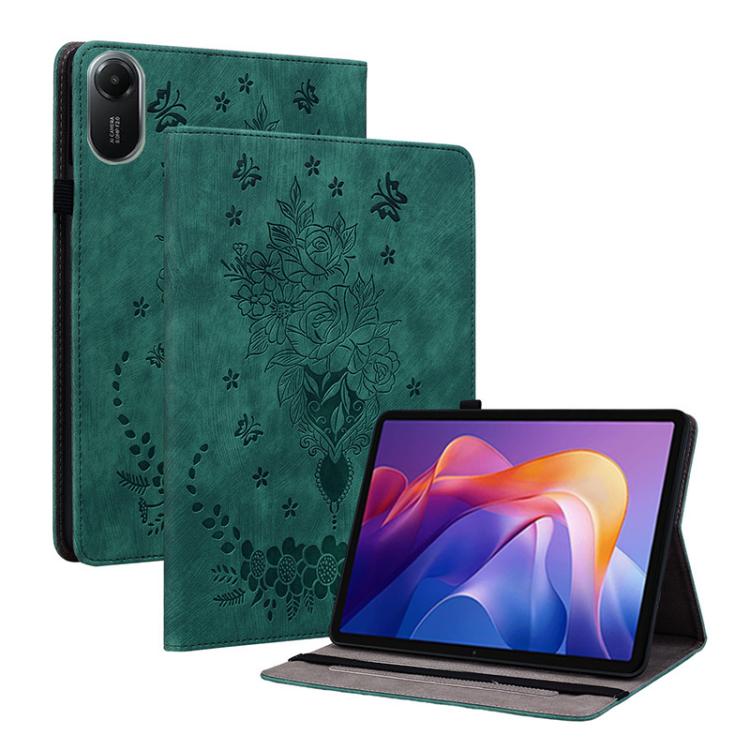 Butterfly Rose Embossed Leather Tablet Case, For Redmi K Pad 2 8.8 inch 2026, For Xiaomi Redmi K Pad 8.8 inch, For Redmi Pad 2 / Redmi Pad SE 11 2025, For Xiaomi Pad 7 / Pad 7 Pro