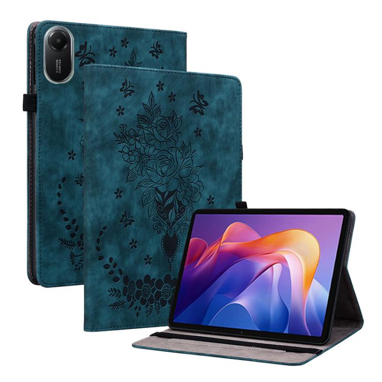 Butterfly Rose Embossed Leather Tablet Case, For Redmi K Pad 2 8.8 inch 2026, For Xiaomi Redmi K Pad 8.8 inch, For Redmi Pad 2 / Redmi Pad SE 11 2025, For Xiaomi Pad 7 / Pad 7 Pro