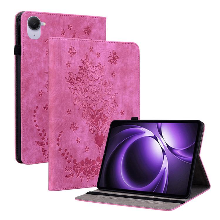 Butterfly Rose Embossed Leather Tablet Case, For Redmi K Pad 2 8.8 inch 2026, For Xiaomi Redmi K Pad 8.8 inch, For Redmi Pad 2 / Redmi Pad SE 11 2025, For Xiaomi Pad 7 / Pad 7 Pro