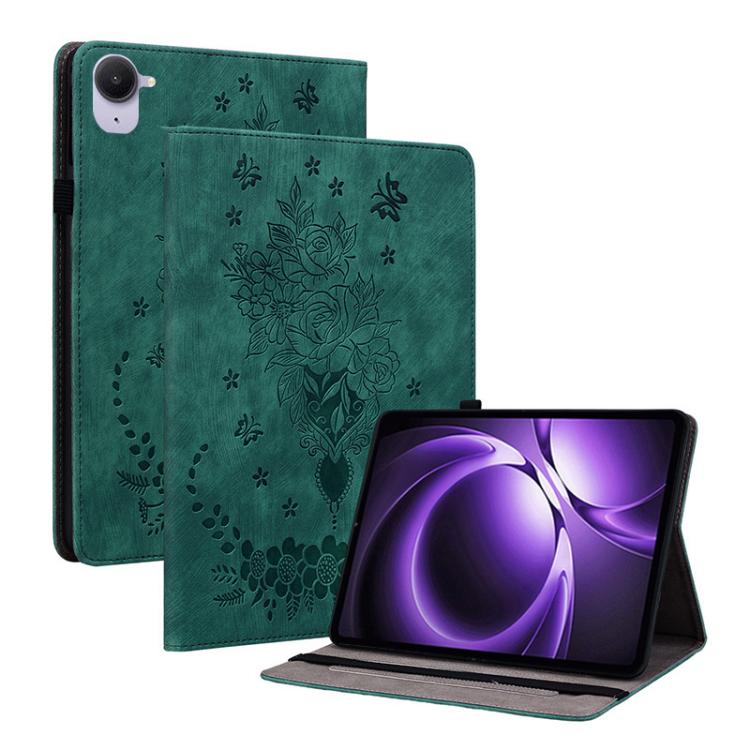 Butterfly Rose Embossed Leather Tablet Case, For Redmi K Pad 2 8.8 inch 2026, For Xiaomi Redmi K Pad 8.8 inch, For Redmi Pad 2 / Redmi Pad SE 11 2025, For Xiaomi Pad 7 / Pad 7 Pro