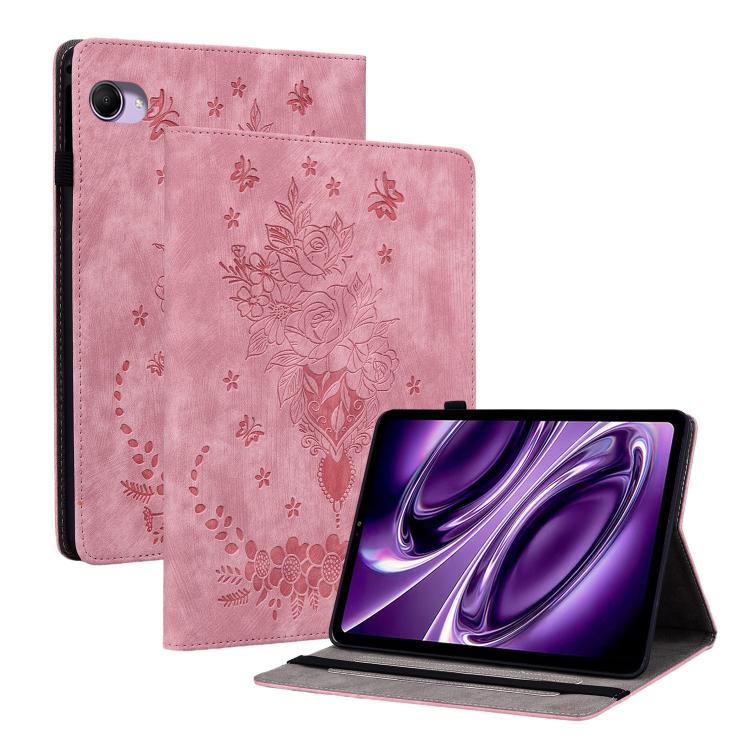 Butterfly Rose Embossed Leather Tablet Case, For Redmi K Pad 2 8.8 inch 2026, For Xiaomi Redmi K Pad 8.8 inch, For Redmi Pad 2 / Redmi Pad SE 11 2025, For Xiaomi Pad 7 / Pad 7 Pro