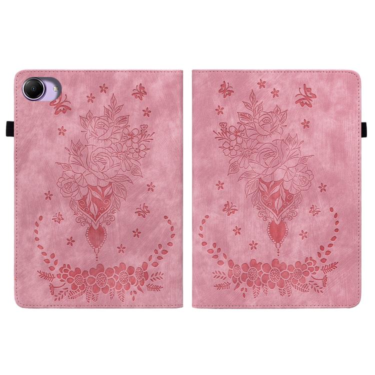 Butterfly Rose Embossed Leather Tablet Case, For Redmi K Pad 2 8.8 inch 2026, For Xiaomi Redmi K Pad 8.8 inch, For Redmi Pad 2 / Redmi Pad SE 11 2025, For Xiaomi Pad 7 / Pad 7 Pro