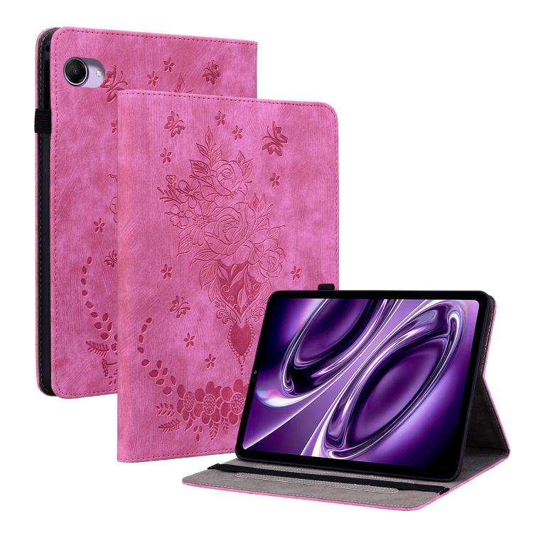 Butterfly Rose Embossed Leather Tablet Case, For Redmi K Pad 2 8.8 inch 2026, For Xiaomi Redmi K Pad 8.8 inch, For Redmi Pad 2 / Redmi Pad SE 11 2025, For Xiaomi Pad 7 / Pad 7 Pro