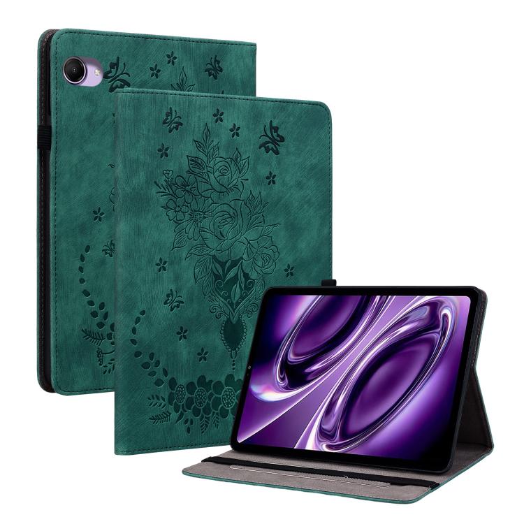Butterfly Rose Embossed Leather Tablet Case, For Redmi K Pad 2 8.8 inch 2026, For Xiaomi Redmi K Pad 8.8 inch, For Redmi Pad 2 / Redmi Pad SE 11 2025, For Xiaomi Pad 7 / Pad 7 Pro