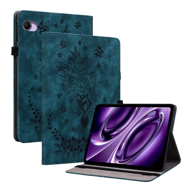 Butterfly Rose Embossed Leather Tablet Case, For Redmi K Pad 2 8.8 inch 2026, For Xiaomi Redmi K Pad 8.8 inch, For Redmi Pad 2 / Redmi Pad SE 11 2025, For Xiaomi Pad 7 / Pad 7 Pro