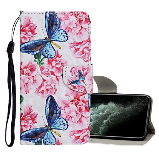 Colored drawing pattern iPhone 11 Pro Max leather flip case with card slots and wallet holder