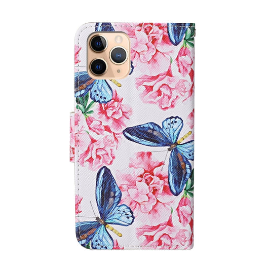 Back side of patterned leather case showcasing vibrant colored drawing details