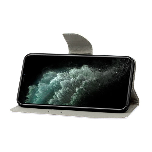 Open leather flip case revealing card slot compartments and wallet functionality