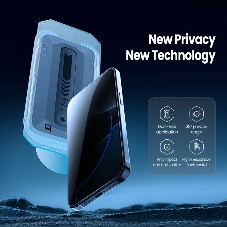NILLKIN Guardian Full Coverage Privacy Tempered Glass Film, For iPhone 16 Pro Max, For iPhone 16 Pro, For iPhone 16 Plus, For iPhone 16, For iPhone 15 Pro, For iPhone 15 Plus, For iPhone 15