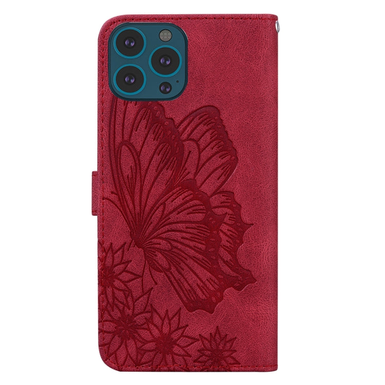 Retro Skin Feel Butterflies Embossing Leather Phone Case, For iPhone 15 Pro Max, For iPhone 15 Pro, For iPhone 15 Plus, For iPhone 15