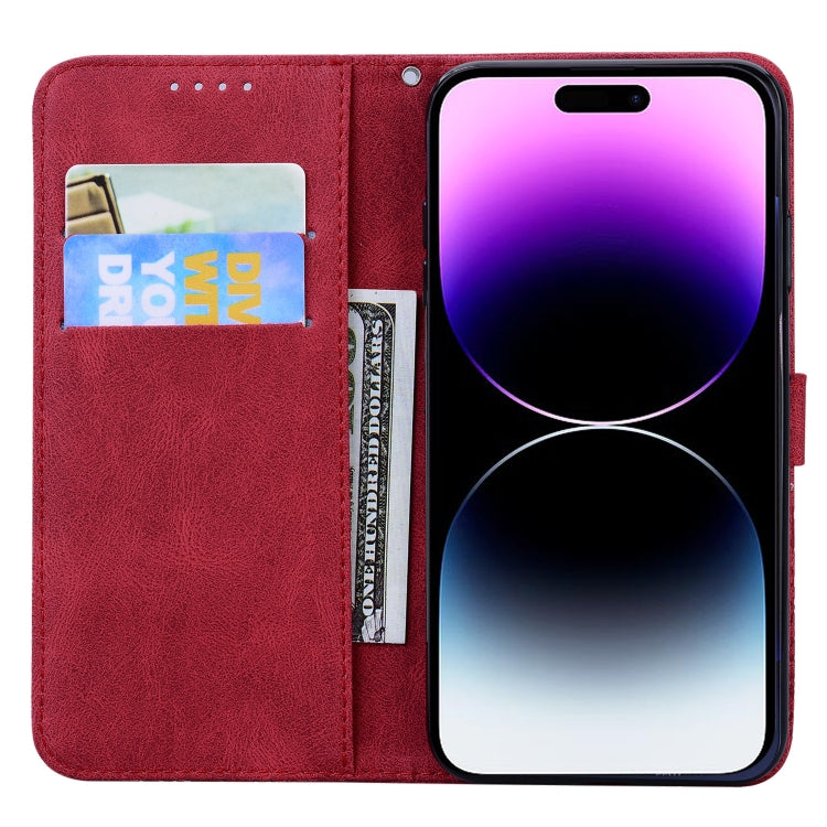 Retro Skin Feel Butterflies Embossing Leather Phone Case, For iPhone 15 Pro Max, For iPhone 15 Pro, For iPhone 15 Plus, For iPhone 15