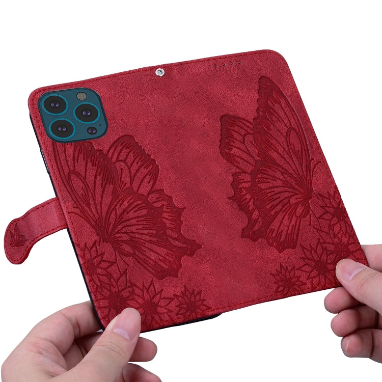 Retro Skin Feel Butterflies Embossing Leather Phone Case, For iPhone 15 Pro Max, For iPhone 15 Pro, For iPhone 15 Plus, For iPhone 15