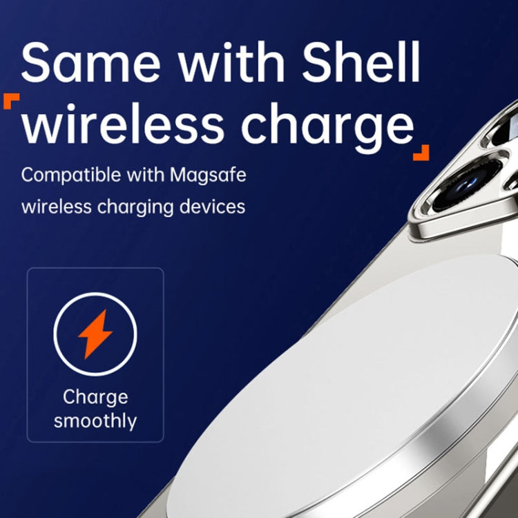 SULADA Shine Through Series Plating TPU Transparent Phone Case, For iPhone 15