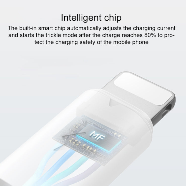 Câble de données de charge rapide USB vers 8 broches Yesido CA120L 2A, USB vers 8 broches