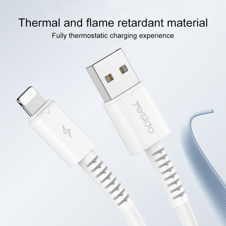 Câble de données de charge rapide USB vers 8 broches Yesido CA120L 2A, USB vers 8 broches