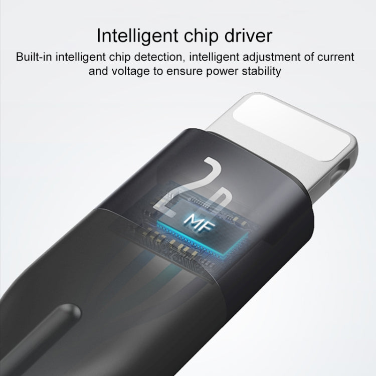 Câble de données de charge rapide USB vers 8 broches Yesido CA121L 2A, USB vers 8 broches