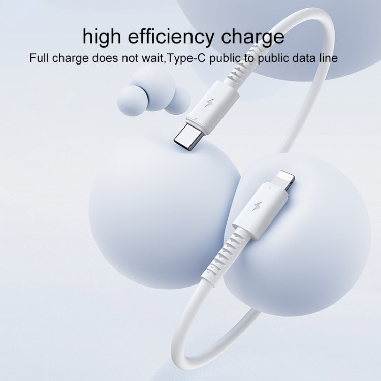 Câble de charge et de données USB-C/Type-C vers 8 broches Yesido CA153 PD 20 W, longueur : 1 m, USB-C/Type-C vers 8 broches