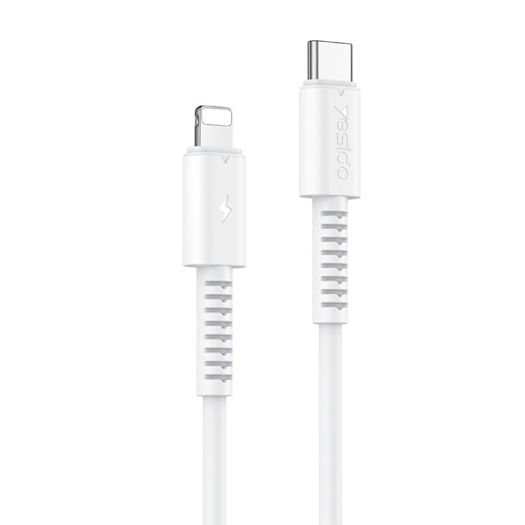 Câble de charge et de données USB-C/Type-C vers 8 broches Yesido CA153 PD 20 W, longueur : 1 m, USB-C/Type-C vers 8 broches