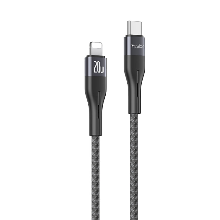 Câble de charge et de données USB-C/Type-C vers 8 broches Yesido CA155 PD 20 W, longueur : 1 m, USB-C/Type-C vers 8 broches