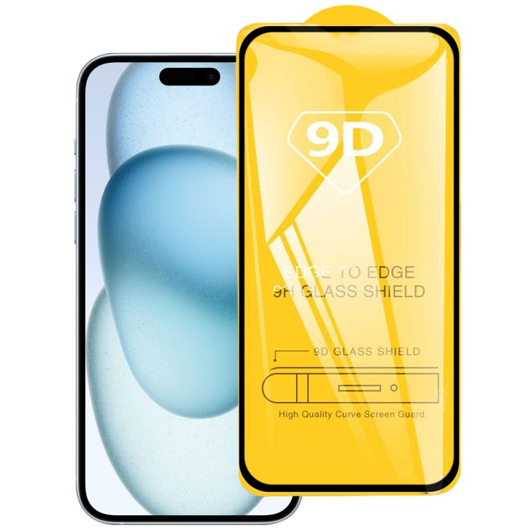 9D Full Glue Screen Tempered Glass Film, For iPhone 16 Pro Max, For iPhone 16 Pro, For iPhone 16 Plus, For iPhone 16, For iPhone 15 Plus / 15 Pro Max, For iPhone 15 / 15 Pro