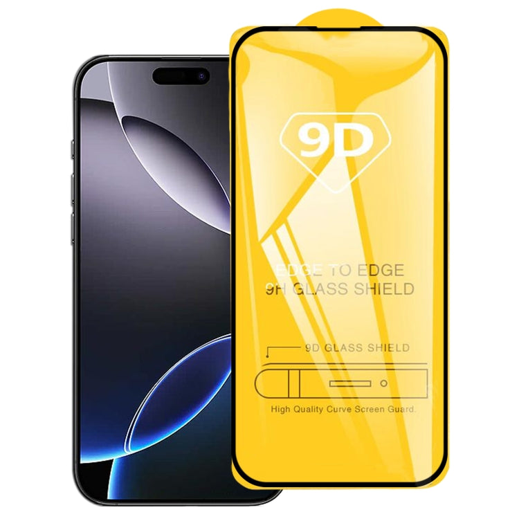 9D Full Glue Screen Tempered Glass Film, For iPhone 16 Pro Max, For iPhone 16 Pro, For iPhone 16 Plus, For iPhone 16, For iPhone 15 Plus / 15 Pro Max, For iPhone 15 / 15 Pro