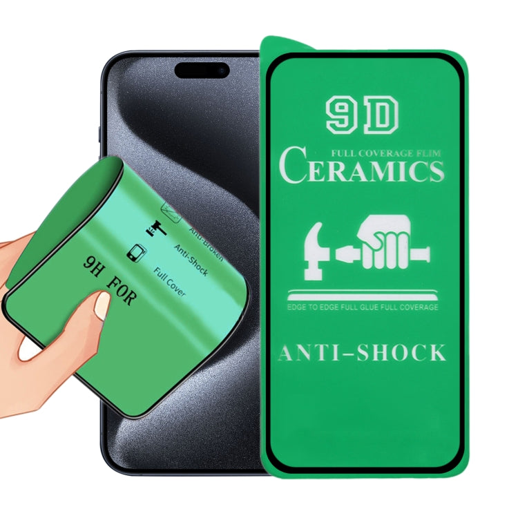 9D Full Screen Full Glue Ceramic Film, For iPhone 18 Pro / 17 Pro, For iPhone 18 Pro Max / 17 Pro Max, For iPhone 17, For iPhone Air, For iPhone 16 Pro Max, For iPhone 16 Pro, For iPhone 16 Plus, For iPhone 16, For iPhone 15 Pro Max, For iPhone 15 Pro
