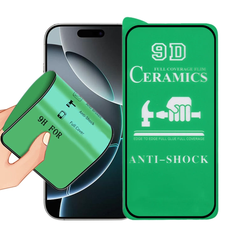 9D Full Screen Full Glue Ceramic Film, For iPhone 18 Pro / 17 Pro, For iPhone 18 Pro Max / 17 Pro Max, For iPhone 17, For iPhone Air, For iPhone 16 Pro Max, For iPhone 16 Pro, For iPhone 16 Plus, For iPhone 16, For iPhone 15 Pro Max, For iPhone 15 Pro